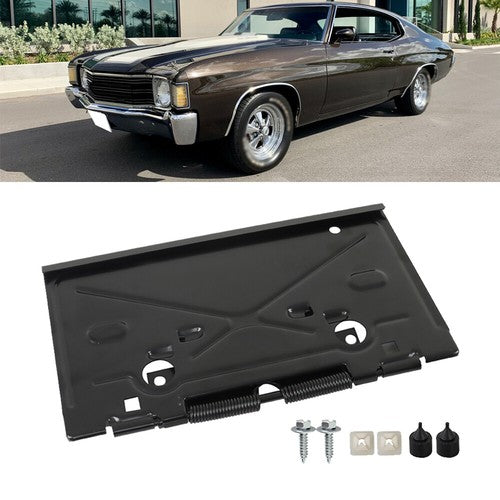 DURAFORCE Fit For 1968-1972 Chevrolet Chevelle License Plate Tag Bracket With Hinge Metal