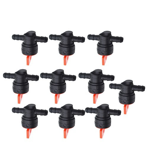 DURAFORCE 10PK 1/4" Straight In-Line Gas Fuel SHUT-OFF / CUT-OFF Valves Petcock 494768