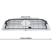 DURAFORCE Front Bumper Upper Grille Chrome New Fit For Toyota Sequoia 2018 19-22 Plastic