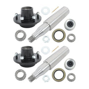 DURAFORCE 2 Sets 6 on 5.5" Trailer Axle Kit For 6000 lbs axles Idler Hub Kit #42 Spindle