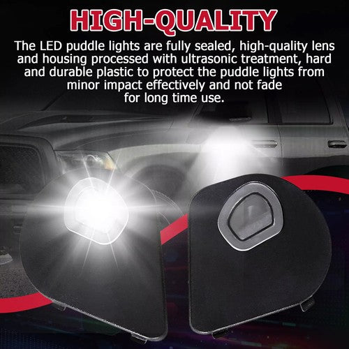 LED Side Mirror Puddle Lights for Dodge Ram 1500 2500 3500 4500 5500 2010 2019