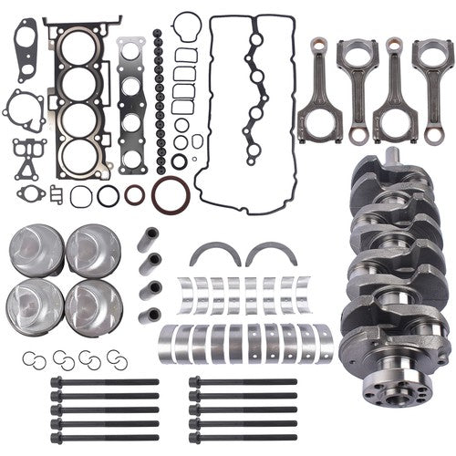 DURAFORCE Crankshaft Con Rod Gasket Set Pistons Bearing Screw Kit for Hyundai Sonata 2.0L