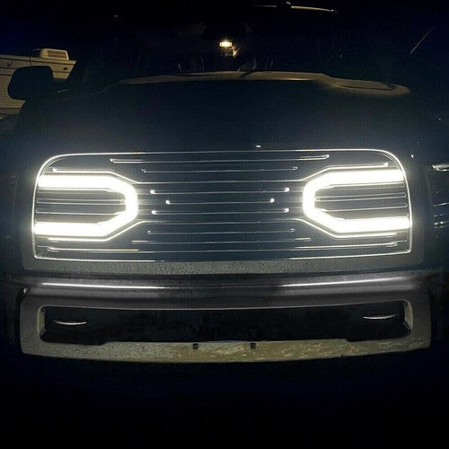 Chrome Grille Replacement Shell and Lights for 2010 2018 Dodge Ram 2500 3500 Big Horn