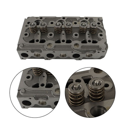 DURAFORCE Complete Cylinder Head Assy Valves & Full Gasket Set for Kubota D750 Engine