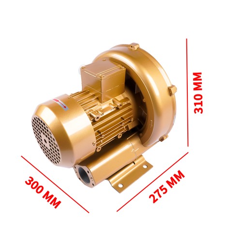DURAFORCE 2Hp Regenerative Blower 102 CFM 220mBar, 220V-480V/3Phase 1-1/2" GHBH 1D7 34 1R4