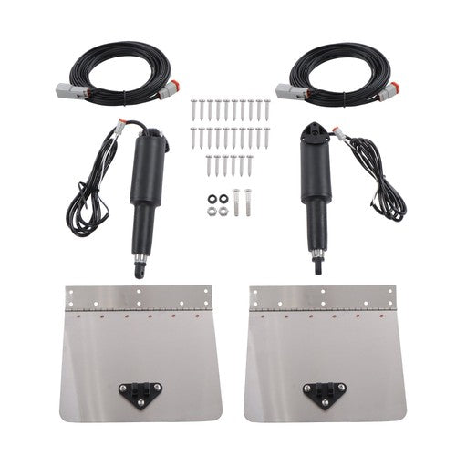 DURAFORCE 15001-101 9"x12" Standard Boat Trim Tab Kit 12V No Switch For 16-25 Foot Vessels