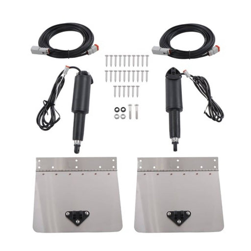 DURAFORCE 15001-101 9"x12" Standard Boat Trim Tab Kit 12V No Switch For 16-25 Foot Vessels
