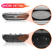 DURAFORCE Front Bumper Lip Upper Grille Assembly Chrome Grill 2013-2019 for Ford Taurus