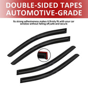 DURAFORCE Window Vent Visor Sun Rain Guard Gloss Black 4PCS for 2008-2012 for Honda Accord