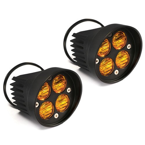 Pair LED Fog Lights Amber With Brackets for Toyota Tacoma 4Runner Tundra 2010-2023