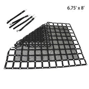 DURAFORCE Heavy Duty Cargo Net For Pickup Trucks W/ Cam Buckles & S-Hooks 6.75' x 8' FT