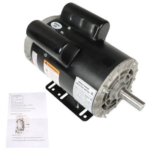 DURAFORCE 5HP ODP Compressor Duty Electric Motor 1Phase 3450RPM 56HZ Frame 7/8" Shaft 230V