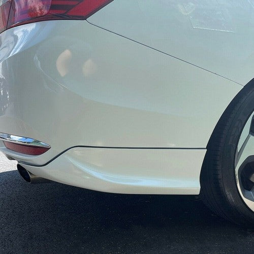 Black Rear Bumper Lip Splitter Spoiler Side Apron for 2016 2017 Honda Accord Sedan
