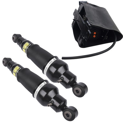 DURAFORCE 2Pcs Air Shock Absorber + 1Pc Compressor Pump Rear For Infiniti QX56 2007-2010