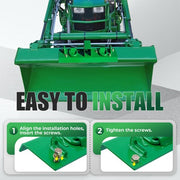 DURAFORCE Bolt On Grab Hooks & D Rings 2" Receiver For John Deere 1025R 2320 2520 Tractor