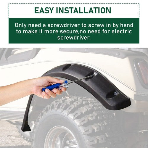 DURAFORCE For Club Car DS 1993 1994-UP Golf Cart Front Rear Fender Flares W/ Screws