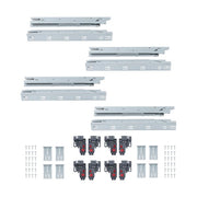DURAFORCE 4Pair 18Inch Undermount Soft Close Drawer Slides with 3D Adjustable Lock Device
