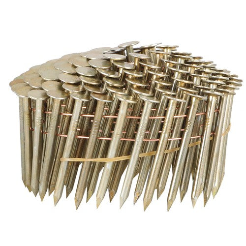 DURAFORCE 1-3/4" × 0.12" Coil Roofing Nail Galvanized 3/8" Head Diameter 15 Degree 7200Pcs