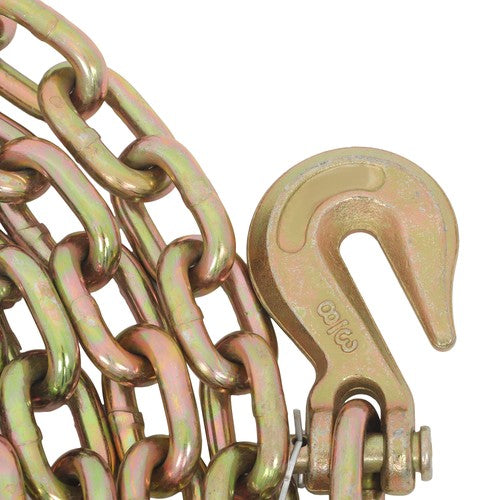 DURAFORCE Binder Transport Chain G80 Steel 7100Lbs Tow Chain 3/8In × 20FT With Grab Hooks