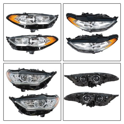 DURAFORCE LED DRL Headlight Assembly Headlamps Left+Right Side For Ford Fusion 2017-2019