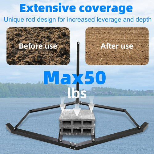 Tow Behind Drag Harrow For ATV UTV And Garden Lawn Tractor 72 Inch Width