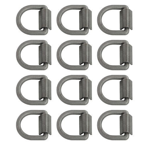 DURAFORCE Heavy Duty 3/8" Weld-On D Rings 5000 lbs MBS 12 Pack for Trailers & ATVs