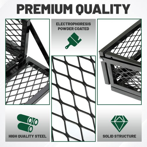 DURAFORCE Front Cargo Basket Rack Storage Carrier Kit For ATV Universal Steel Heavy Duty