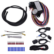 DURAFORCE 14 Fuse 12V For Street Hot Rat Muscle Car Universal 12 Circuit Wire Harness