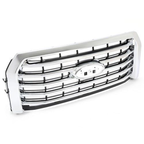 DURAFORCE For Ford F-150 F150 2015 2016 2017 Chrome Front Upper Bumper Grille FL3Z-8200-EA