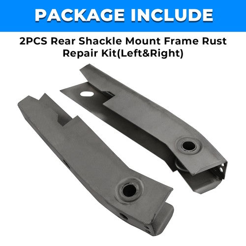 Rear Shackle Mount Frame Rust Repair Kit 2PCS for 86-95 Jeep Wrangler YJ