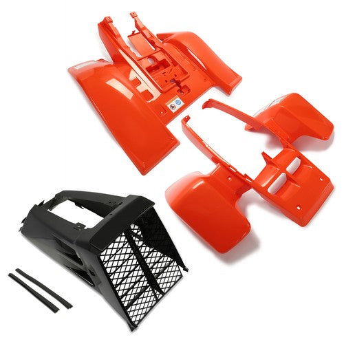 DURAFORCE Fenders Gas Tank Plastics Kit Radiator Grille Orange For Yamaha Banshee 350
