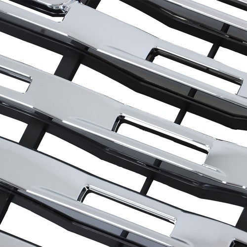 DURAFORCE Front Upper Grille Plastic Chrome WIth Camera Hole For GMC Sierra 1500 2022-2024