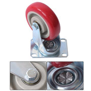 DURAFORCE 4 pcs 4-inch universal casters red (2 with brakes and 2 without brakes)