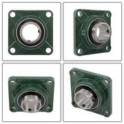 DURAFORCE Self-Aligning UCF210-32 Pillow Block Bearing Solid Base 2" Bore 4-Bolt 2Pcs