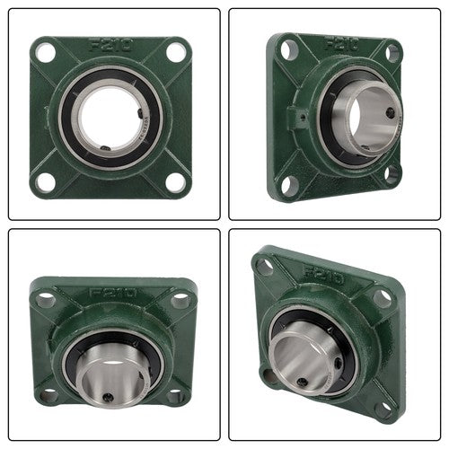 DURAFORCE Self-Aligning UCF210-32 Pillow Block Bearing Solid Base 2" Bore 4-Bolt 2Pcs