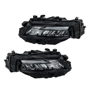 DURAFORCE LH+RH Side Black Housing For Nissan Rogue 2021-2023 Headlights Replacement LED