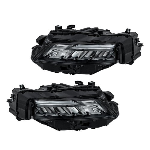 DURAFORCE LH+RH Side Black Housing For Nissan Rogue 2021-2023 Headlights Replacement LED