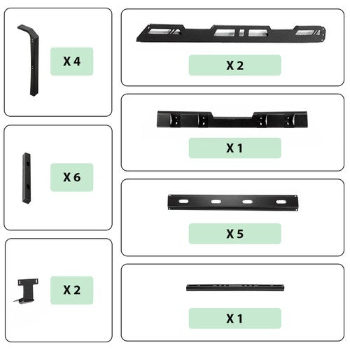 DURAFORCE Roof Rack Cargo Carrier Luggage W/ 2 Ladders For Jeep Wrangler JK 4-Door 2007-18