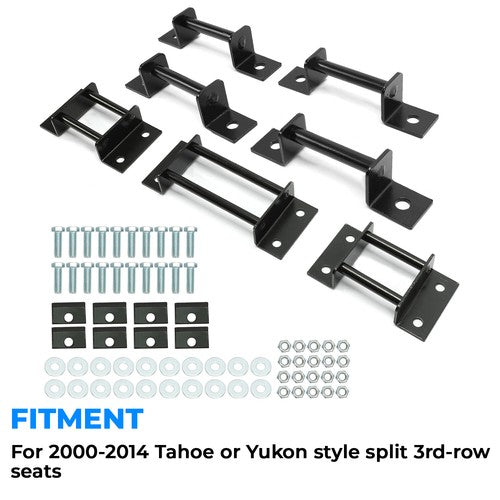 3rd Row Seat Brackets with Striker Bolts Kit for Chevrolet Tahoe Yukon 2000-2014