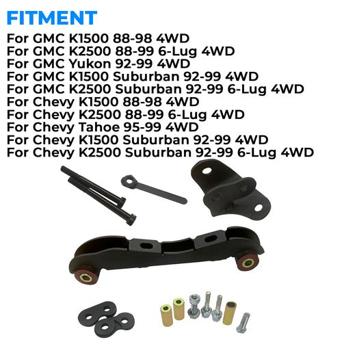 2-4 Inch Differential Drop Lift Kit For 1988-1999 Gmc Chevy K1500 K2500 4wd Yukon