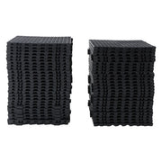 DURAFORCE 55PCS 12x12" Interlocking Drainage Floor Tiles Modular Interlocking Tile Black