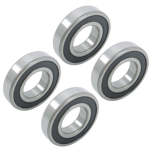 DURAFORCE 4Pcs 6208-2RS Bearings 40×80×18mm Double Rubber Seals Deep Groove Ball Bearing