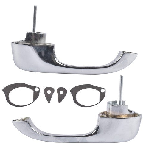 DURAFORCE 2x Chrome Exterior Door Handles Fits for Chevy Camaro Pontiac Firebird 1967-1969