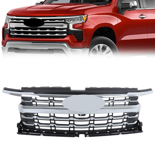 DURAFORCE For Chevy Silverado 1500 LTZ 2022-2024 Chrome Plastic Front Bumper Grille New