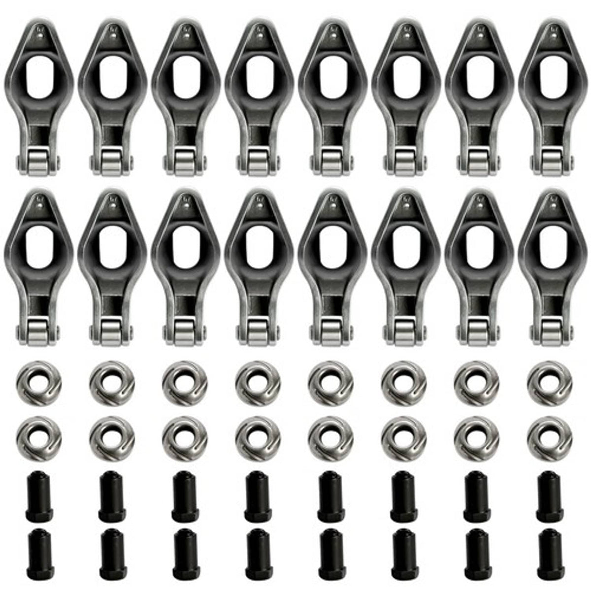 Steel Roller Tip Rocker Arm Set w/Nuts & Balls for Chevy BBC 454 1.7 R ...