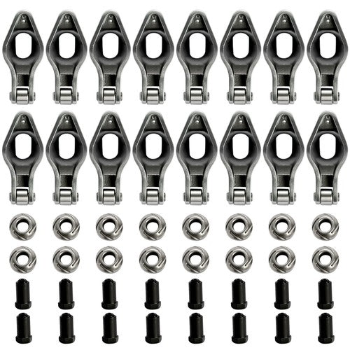 DURAFORCE Steel Roller Tip Rocker Arm Set w/Nuts & Balls for Chevy BBC 454 1.7 Ratio 7/16"