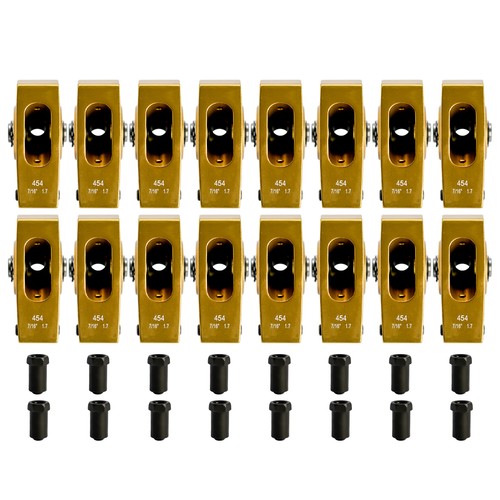 DURAFORCE 1.7 Ratio 7/16" Stud Gold Roller Rocker Arms Kit For Chevy BBC 396 402 427 454