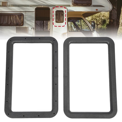 DURAFORCE 15.7" x 24.8" Entrance Door Window Frame Inner & Outer For RV Trailer Camper