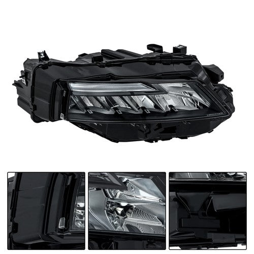 DURAFORCE Single Right Side For Nissan Rogue S 2021-2023 Headlight Replacement Clear Lens