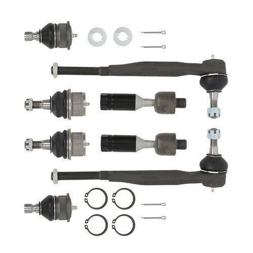 DURAFORCE 8× Inner&Outer Tie Rods Upper Lower Ball Joints For Chevrolet GMC 2002-07 V8/L6